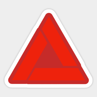 Obelisk Pyramid Red Sticker